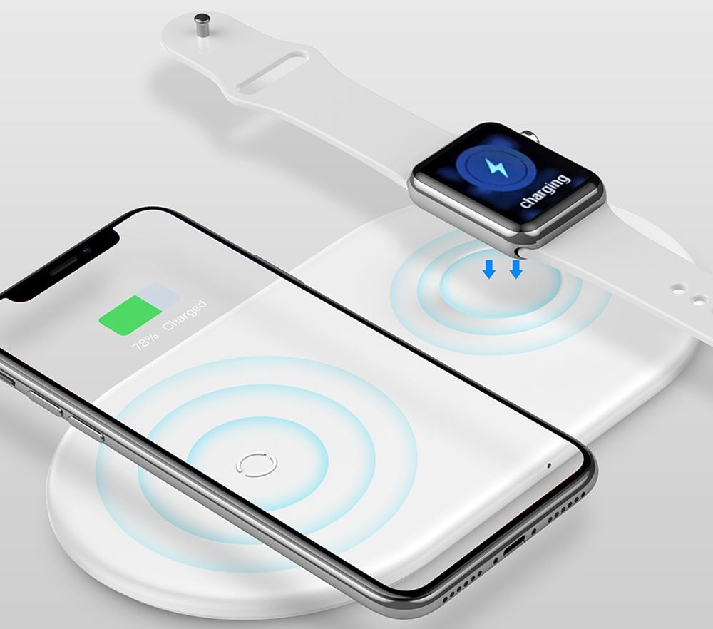 Беспроводная зарядка BASEUS Wireless Charger для iPhone/Watch, картинка 1