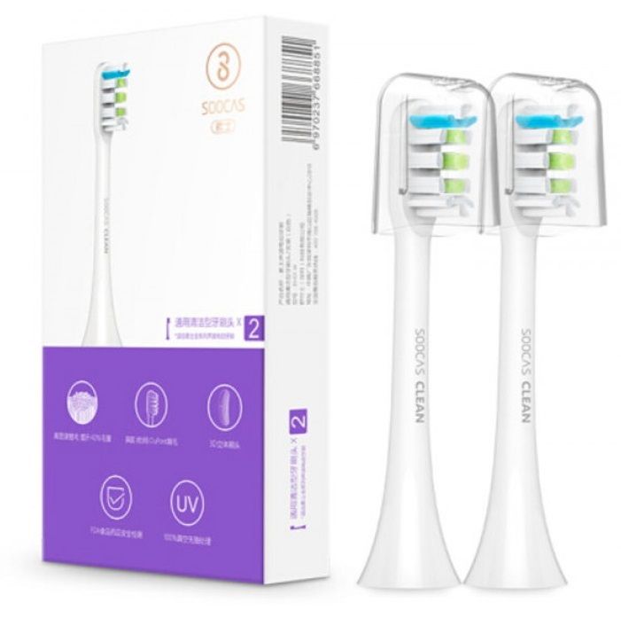 Насадки для электрической зубной щетки Xiaomi Soocare Soocas X3 White (2шт), картинка 2