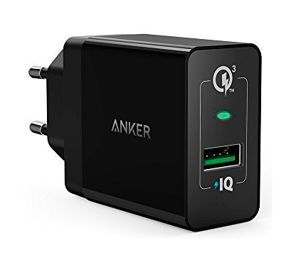 СЗУ Anker Quick Charge 3.0 PowerPort+ 18W USB Wall Charger with Micro-USB кабель Black, картинка 1