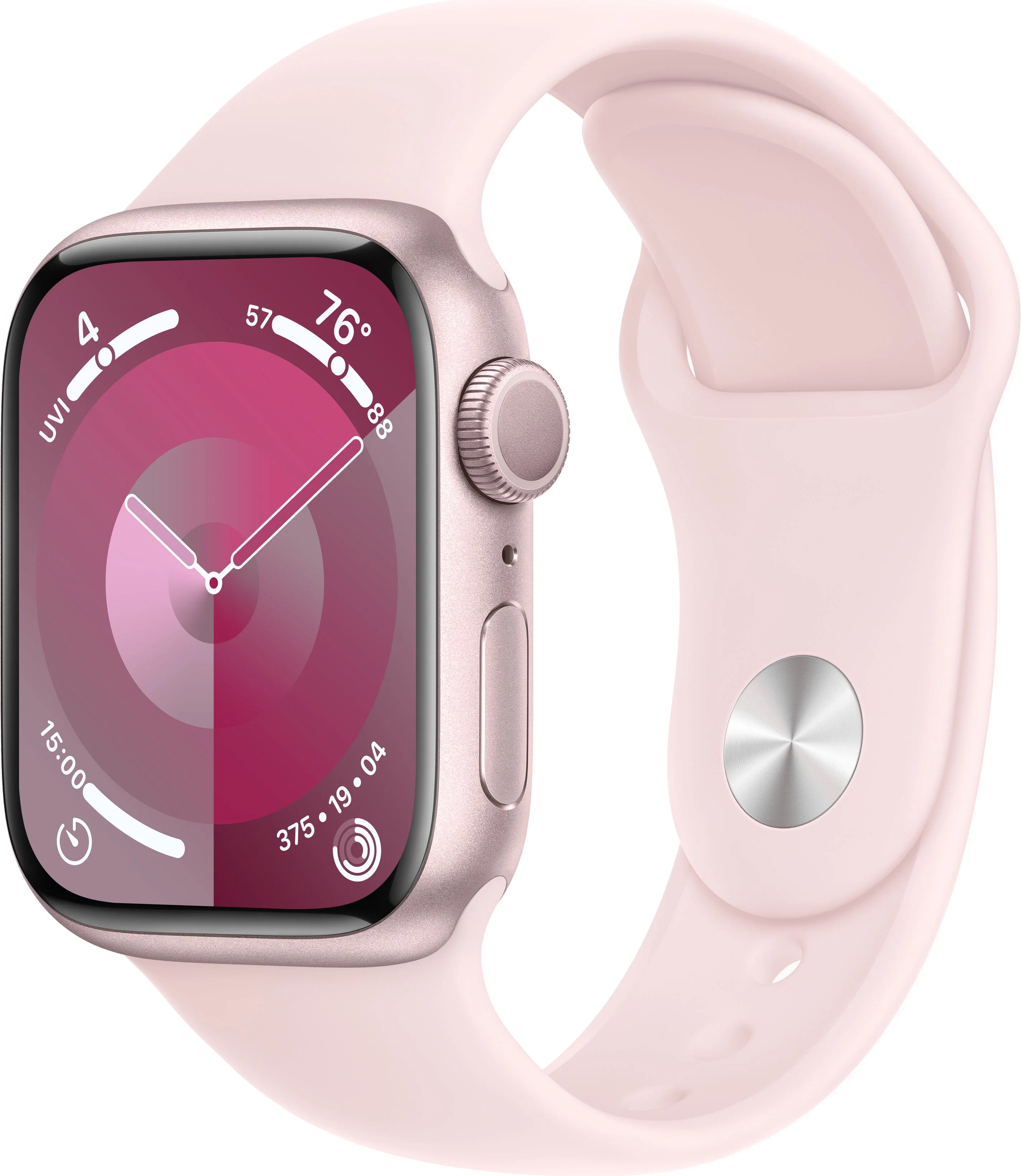 Apple Watch Series 9, 41 мм, алюминий цвета «Pink», ремешок цвета «Pink», картинка 1