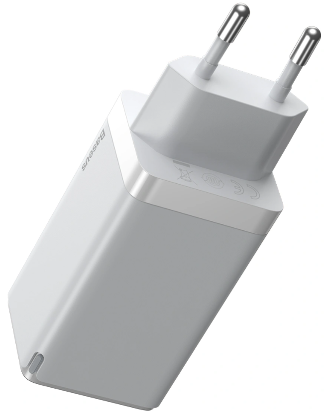 СЗУ BASEUS GaN 2 Pro Quick charger Type-C 2 + USB 65W (CCGAN2P-B02) Белый, картинка 3