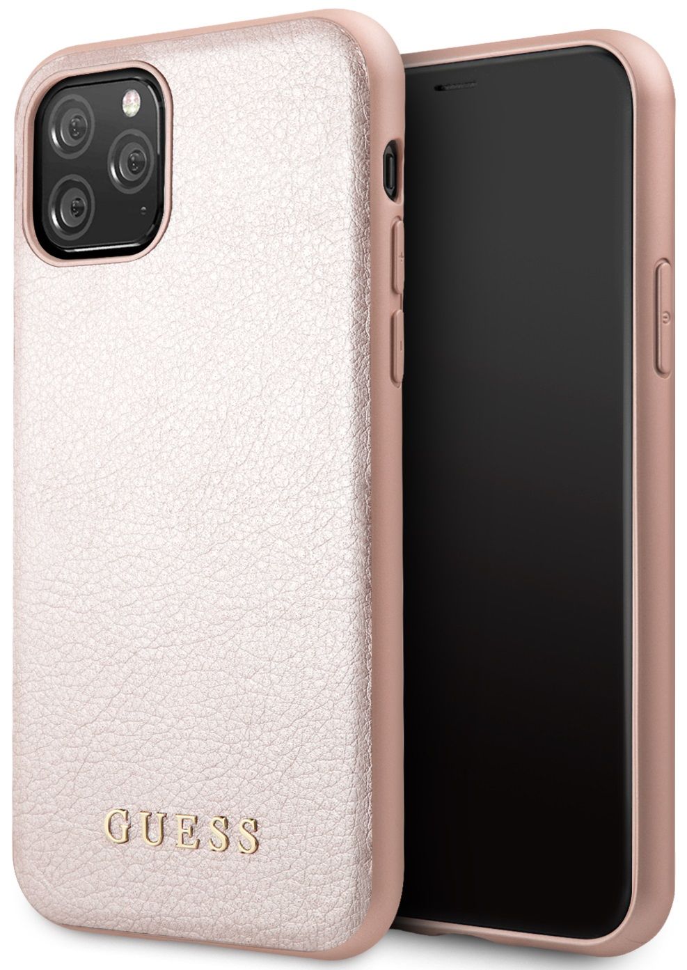 Чехол Guess для IPhone 11 Pro Iridescent Hard PU Rose gold, картинка 1