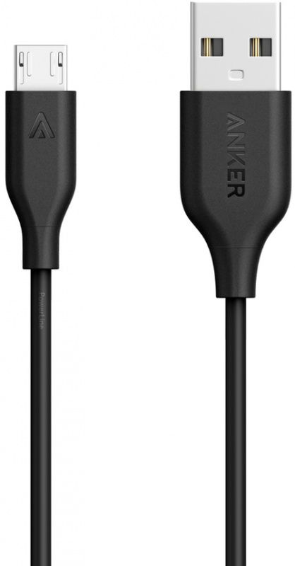 Кабель Anker Powerline Micro USB 0,9м  кевлар - Черный, картинка 1