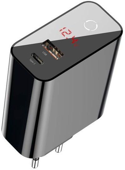 СЗУ BASEUS Speed PPS Quick Charger PD3.0+QC3.0 45W (Type-C+USB) (CCFSEU907-01) Черный, картинка 1