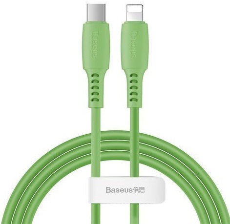 Кабель BASEUS Colorful Cable Type-C to Lightning 18W 1.2m - Green, картинка 1