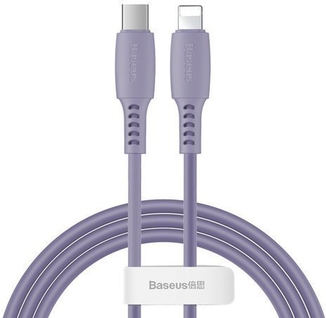 Кабель BASEUS Colorful Cable Type-C to Lightning 18W 1.2m - Purple, картинка 1