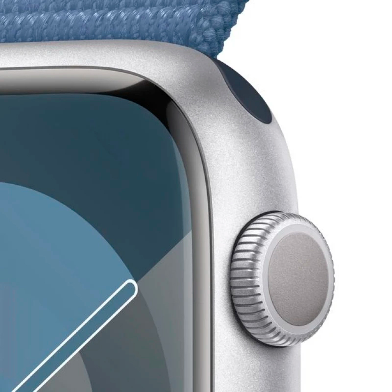 Apple Watch Series 9, 45 мм, алюминий цвета «Silver», ремешок Loop цвета «Blue», картинка 7