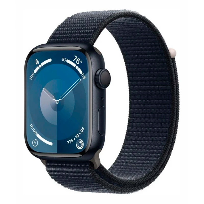 Apple Watch Series 9, 41 мм, алюминий цвета «Midnight», ремешок Loop цвета «Midnight»