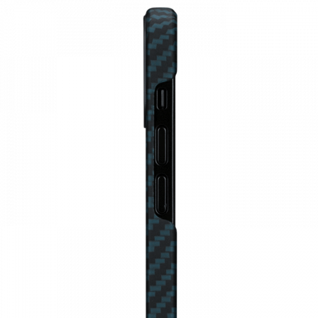 Кевларовый Чехол Pitakka MagEZ для Apple iPhone 12 Pro Max Black/Blue, картинка 2