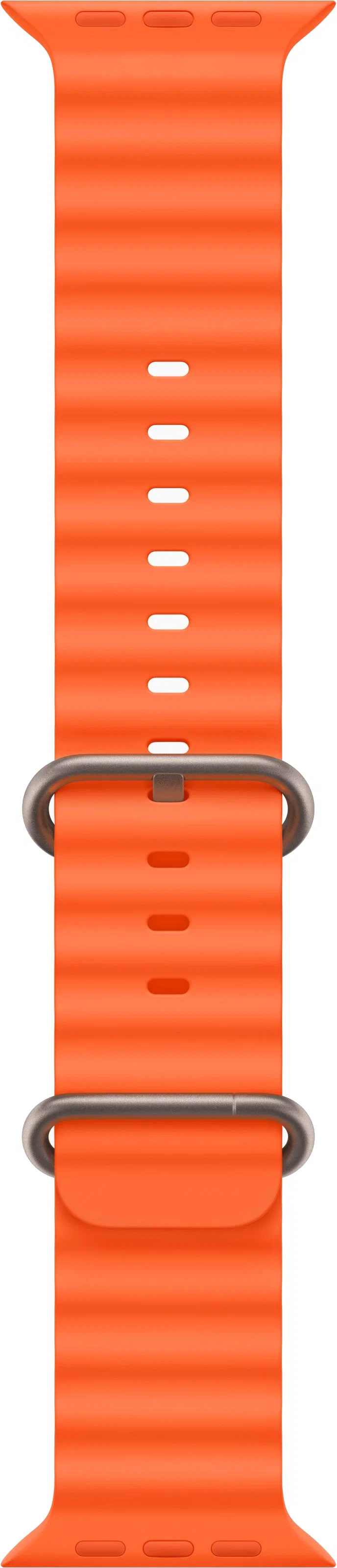 Apple Watch Ultra 2 GPS, 49 мм, корпус из титана, ремешок Ocean оранжевого цвета, картинка 4