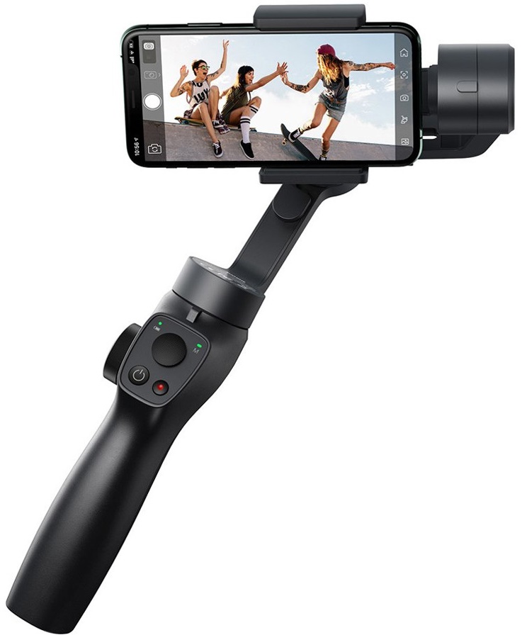 Стабилизатор для камеры Baseus Control Smartphone Handheld Gimbal Stabilizer - Темно-серый (SUYT-0G), картинка 4