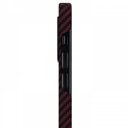 Кевларовый Чехол Pitakka MagEZ для Apple iPhone 12 Pro Max Black/Red, картинка 2