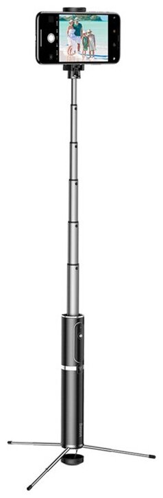 Монопод-штатив для селфи с пультом BASEUS Fully Foldind Selfie Stick - Silver, картинка 1