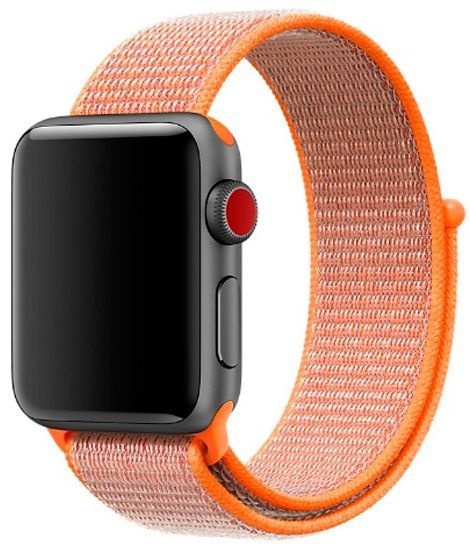 Ремешок нейлоновый для Apple Watch 42/44mm оранжевый, картинка 1