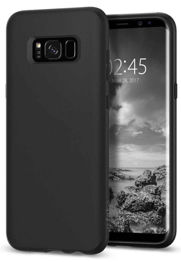 SGP Чехол Samsung S8+ Liquid Crystal Matte Black, картинка 1