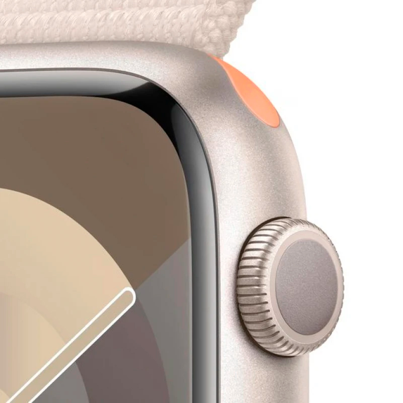 Apple Watch Series 9, 45 мм, алюминий цвета «Starlight», ремешок Loop цвета «Starlight», картинка 3