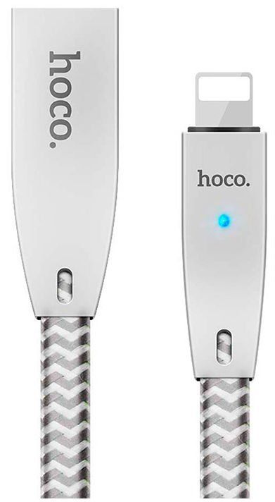 Кабель HOCO U11 Lightning to USB Cable 1.2m - Silver, картинка 2