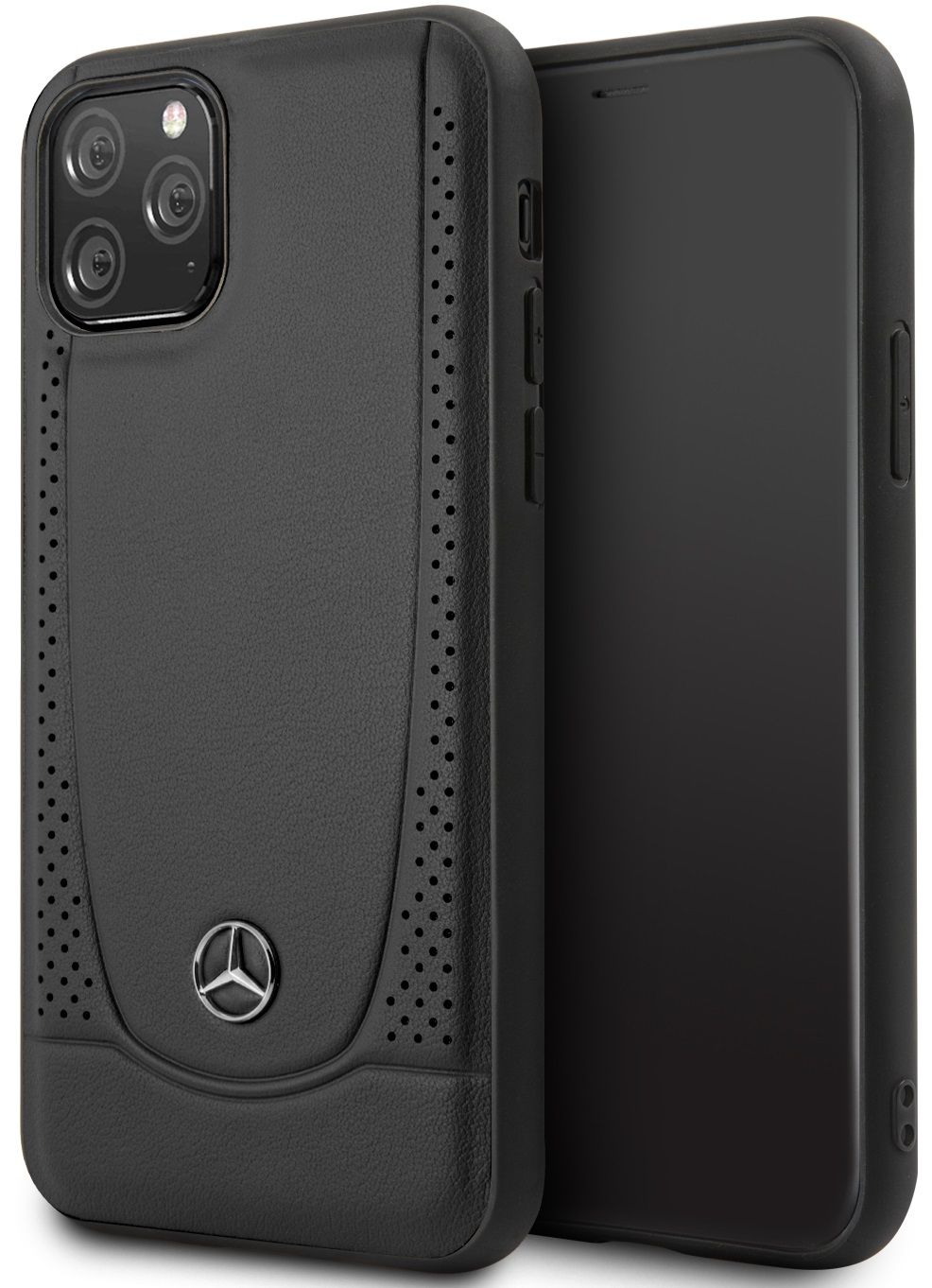 Чехол Mercedes для iPhone 11 Pro Urban Smooth/perforated Hard Leather Black, картинка 1