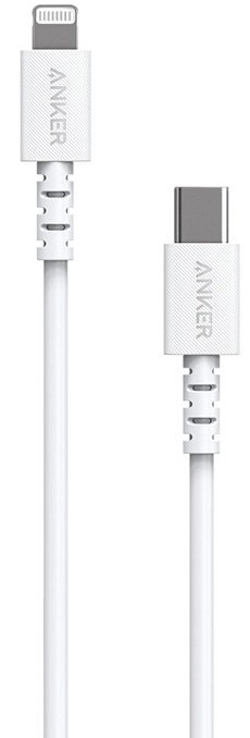 Кабель ANKER PowerLine Select USB-C to Lightning Cable 0.9m - White, картинка 1