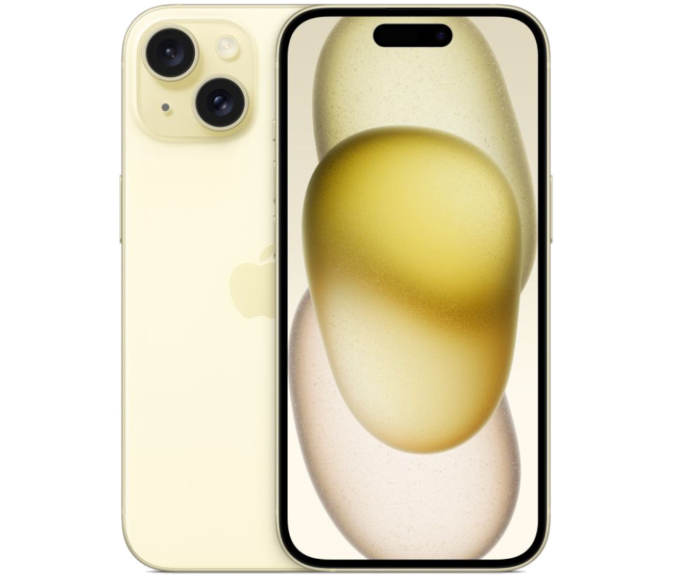 Смартфон Apple iPhone 15 256Gb Yellow (1 sim + eSIM), картинка 1