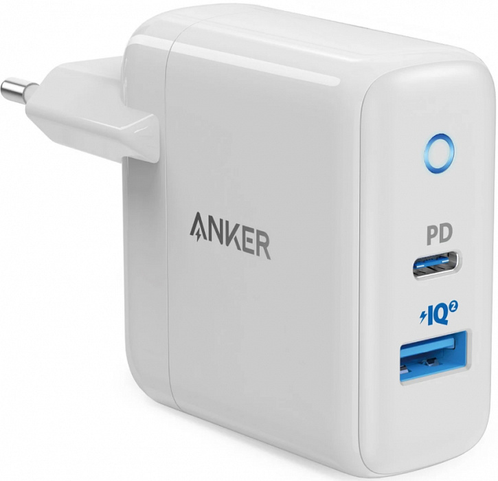 СЗУ Anker PowerPort  PD+ 2 18W USB-C + 15W USB-A (33W) White