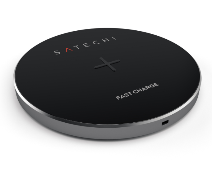 Беспроводное ЗУ SATECHI Wireless Charger Pad (Qi Fast Charge) - Space Grey, картинка 1