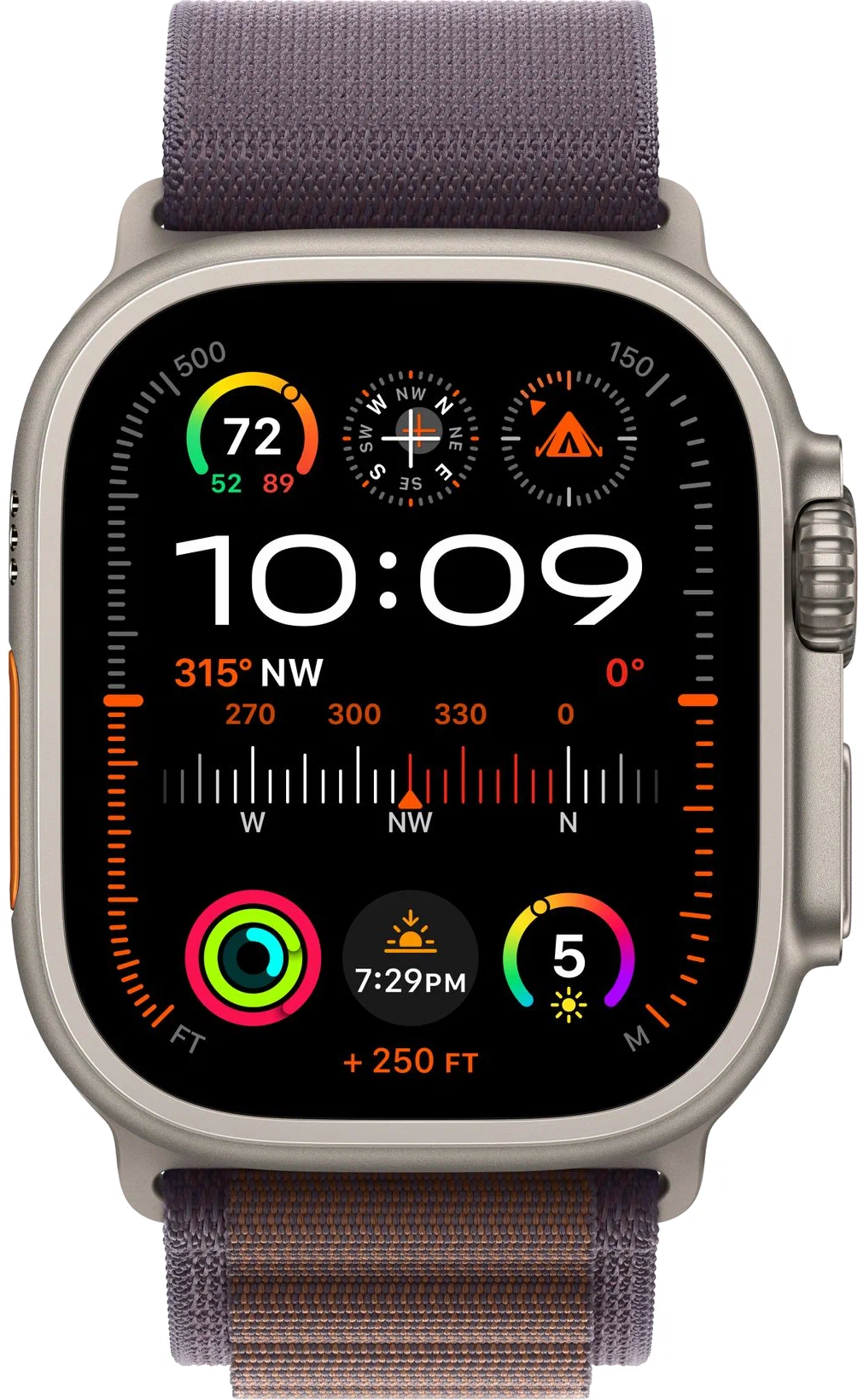 Apple Watch Ultra 2 GPS, 49 мм, корпус из титана, ремешок Alpine цвета индиго, картинка 2