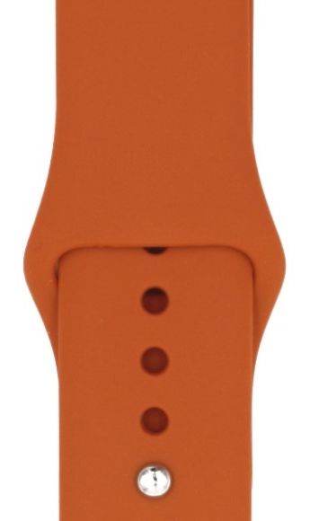 Ремешок силиконовый для Apple Watch 38mm Dark Orange, картинка 1