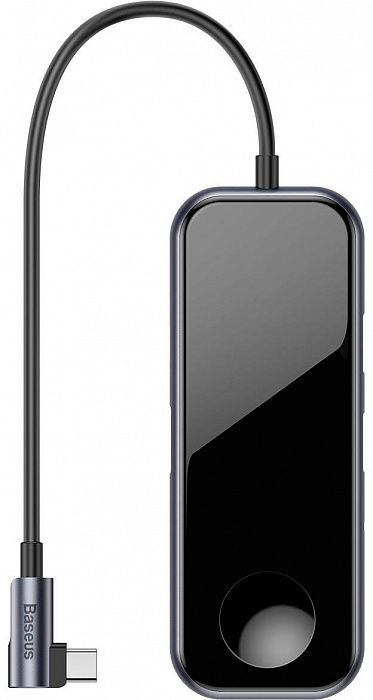 USB-концентратор Baseus Mirror Series Multifunctional Wireless Charger USB-C CAHUB-AZ0G (Black), картинка 1