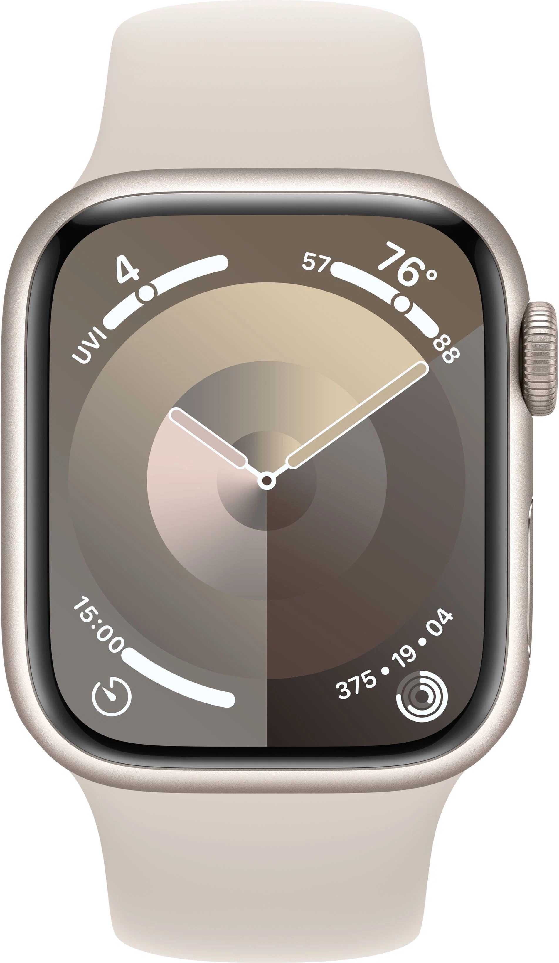 Apple Watch Series 9, 41 мм, алюминий цвета «Starlight», ремешок цвета «Starlight», картинка 2