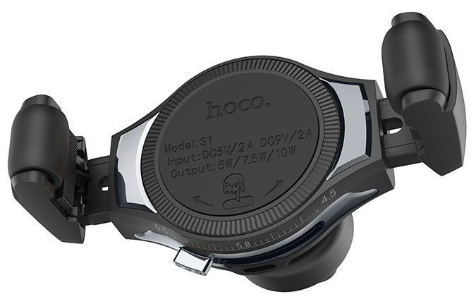 Держатель HOCO S1 in-car Wireless Charger Gray, картинка 1