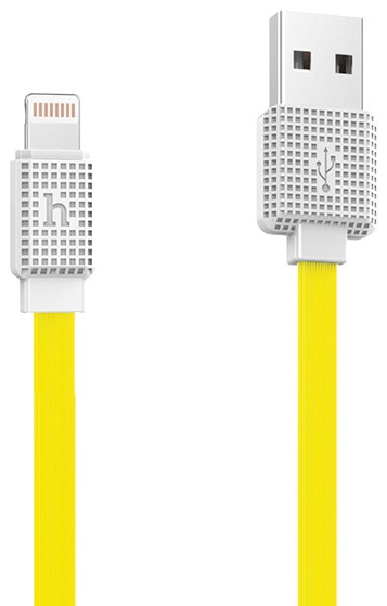 Кабель HOCO UPL18 Waffle Lightning Cable 120cm - Yellow, картинка 1