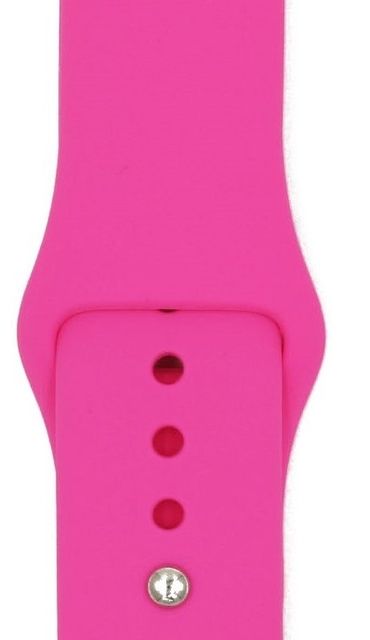 Ремешок силиконовый для Apple Watch 38mm Hot Pink, картинка 1