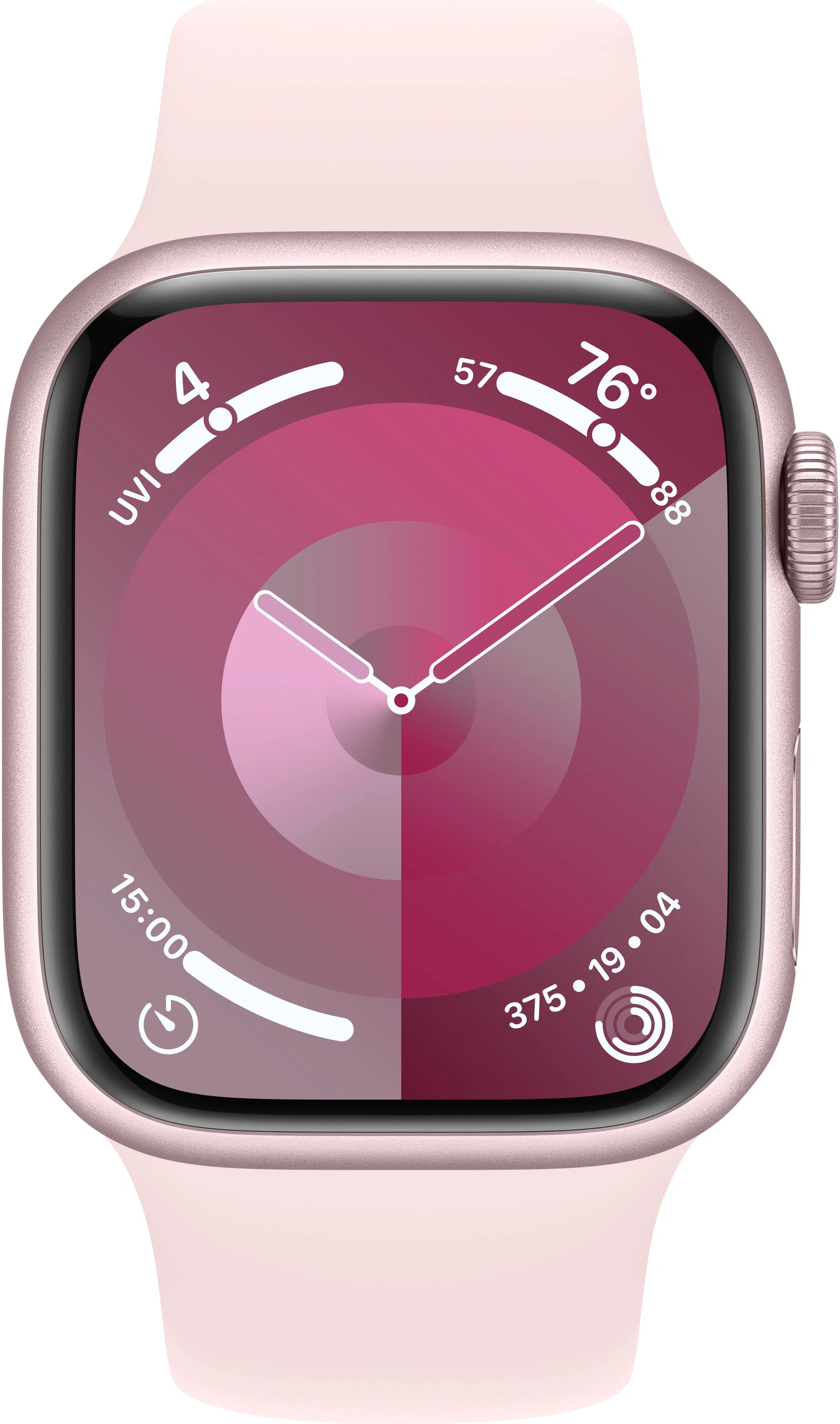 Apple Watch Series 9, 41 мм, алюминий цвета «Pink», ремешок цвета «Pink», картинка 2