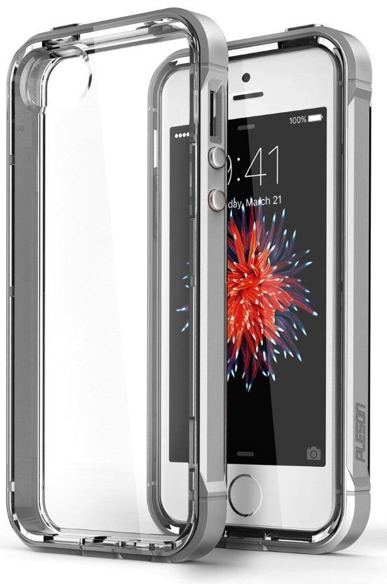 Чехол Pleson iPhone 5S/SE ISE Case - Clear/Gray, картинка 1