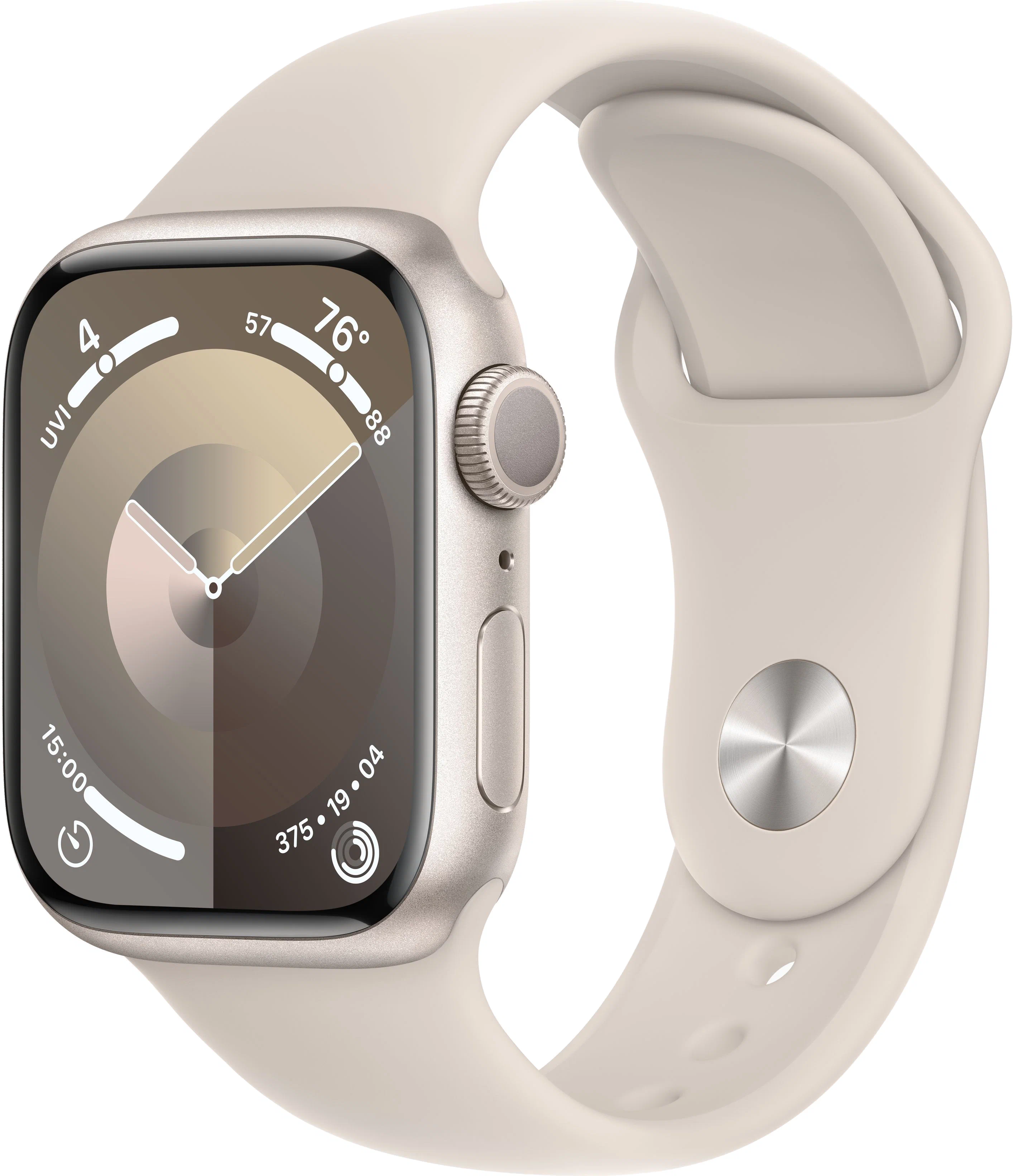 Apple Watch Series 9, 41 мм, алюминий цвета «Starlight», ремешок цвета «Starlight», картинка 1