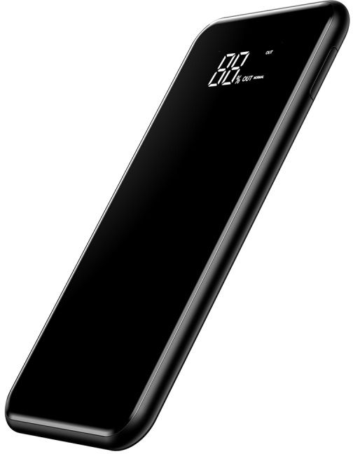 Внешний аккумулятор BASEUS Full Screen Bracket Wireless charge Power Bank 8.000mAh - Черный, картинка 2