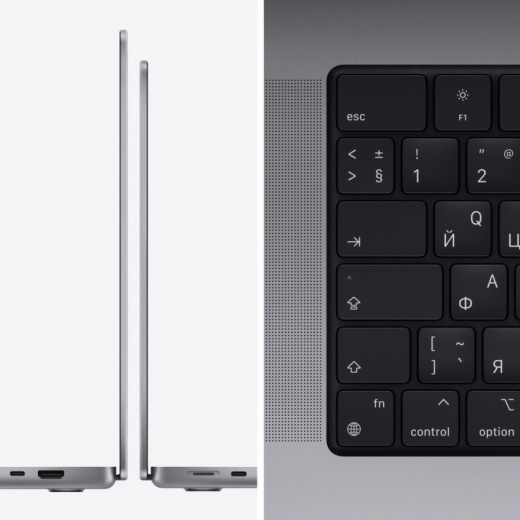 Ноутбук Apple MacBook Pro 16" (Late 2021) MK183 Space Gray (M1 Pro 10C CPU, 16C GPU/16Gb/512Gb SSD), картинка 3