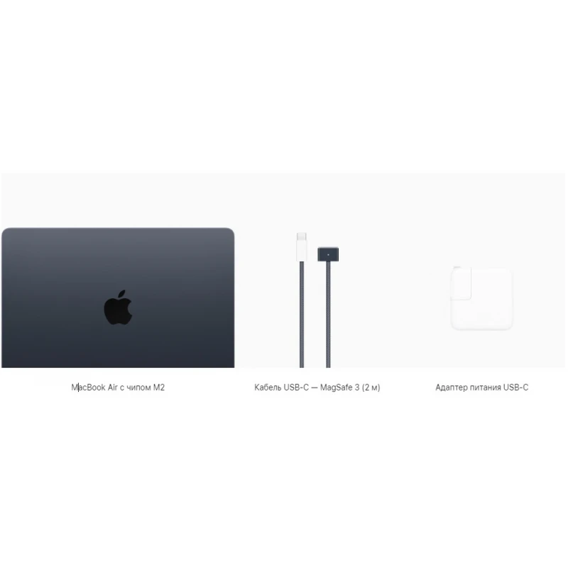 Ноутбук Apple MacBook Air 13" Midnight (Early 2024) MXCV3 (8C CPU/10C GPU/M3/16Гб/512Гб SSD), картинка 6