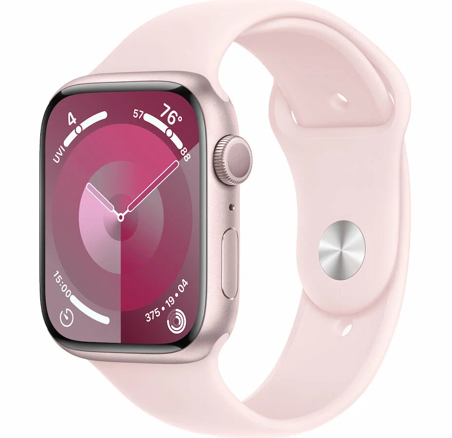 Apple Watch Series 9, 45 мм, алюминий цвета «Pink», ремешок цвета «Pink», картинка 1