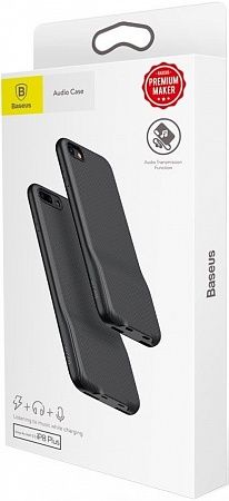 Чехол-адаптер аудио BASEUS Audio Case iPhone 7/8 Plus Black, картинка 3