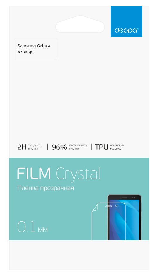 Защитная пленка Deppa Screen Film Crystal Samsung S7 EDGE  Clear, картинка 1