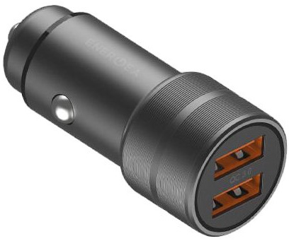 Автомобильное ЗУ EnergEA АЗУ Mini Drive 2 USB QC3.0 24W Aluminium Gunmetal, картинка 1