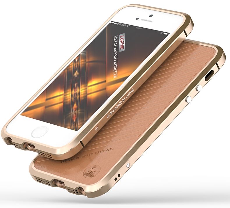 Чехол Luphie iPhone 5S/SE Bumper - Gold, картинка 4