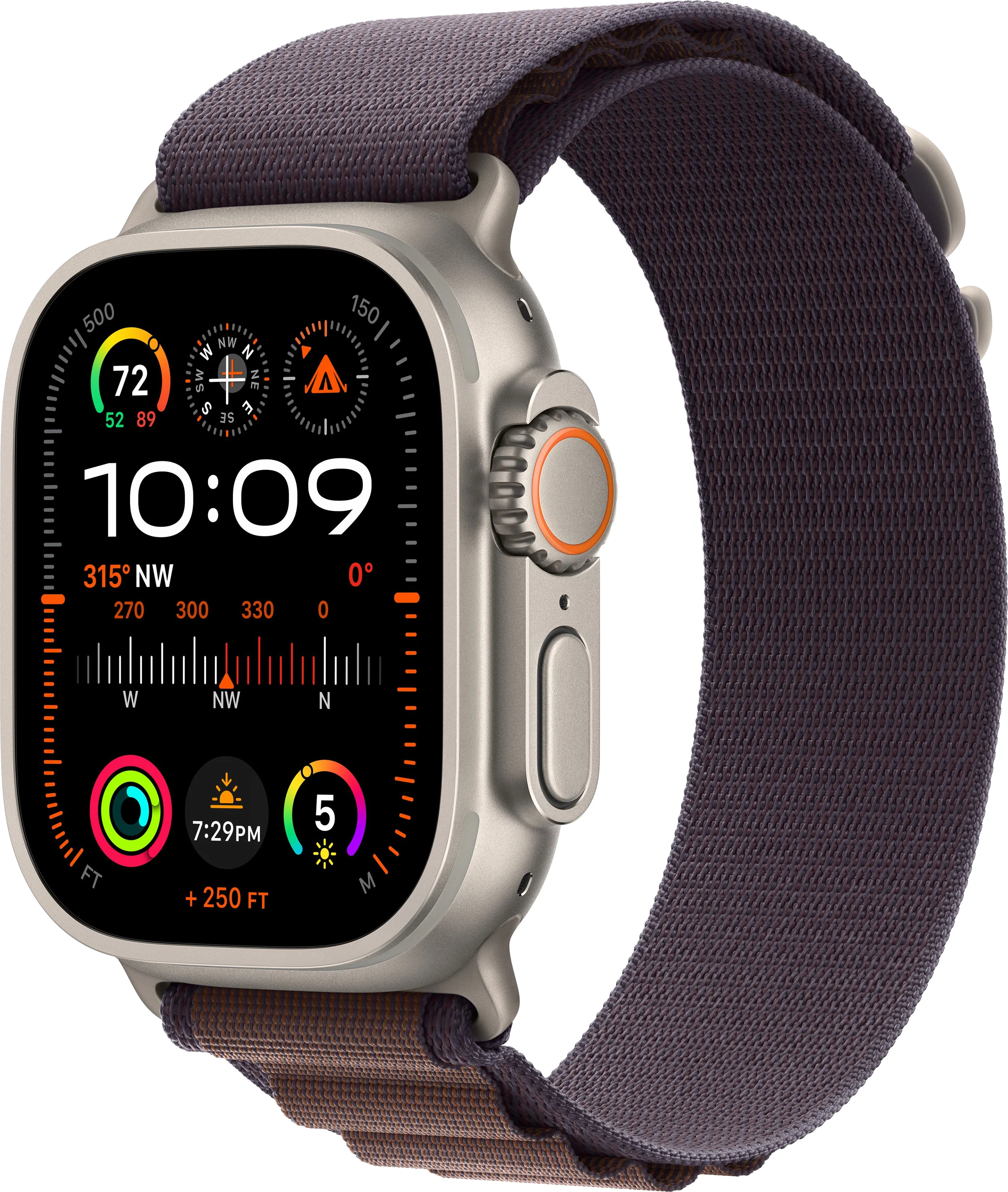 Apple Watch Ultra 2 GPS, 49 мм, корпус из титана, ремешок Alpine цвета индиго, картинка 1