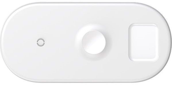 Беспроводная зарядка Baseus Smart 3-in-1 Wireless Charger iPhone/Apple Watch/Airpods Белая, картинка 1