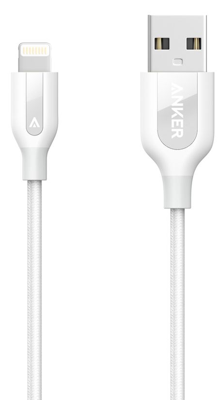 Кабель ANKER PowerLine+ Lightning Cable 0.9m - White, картинка 1