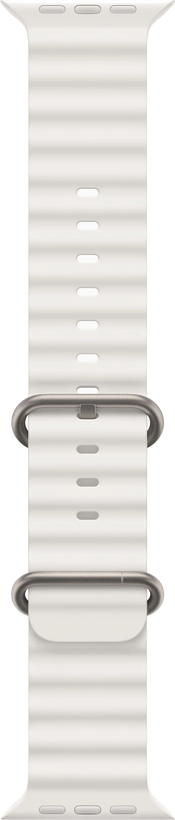 Apple Watch Ultra 2 GPS, 49 мм, корпус из титана, ремешок Ocean белого цвета, картинка 3