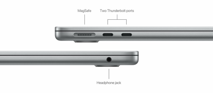 Ноутбук Apple MacBook Air 15" Space Gray (Early 2024) MRYN3 (8C CPU/10C GPU/M3/8Гб/512Гб SSD), картинка 4
