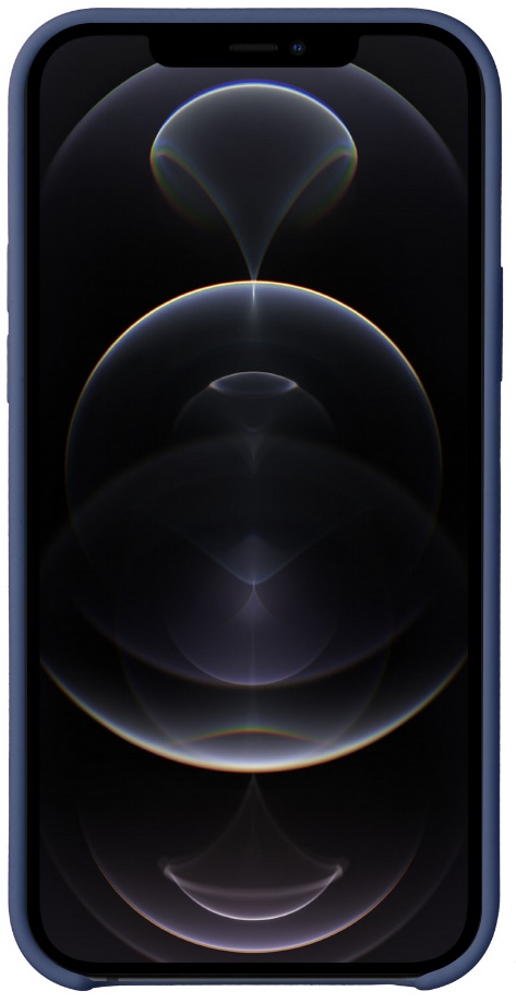 Чехол Deppa Liquid Silicone для iPhone 12/12 Pro Синий, картинка 3